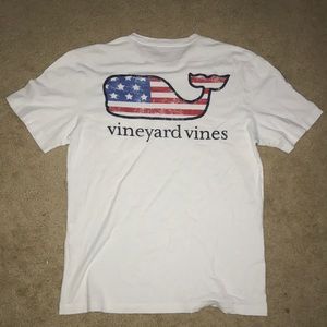 Flag Whale graphic T-shirt